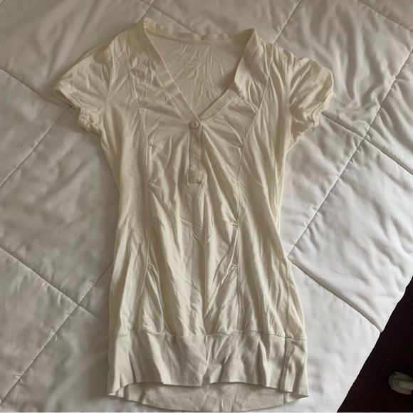 Y2k cream white top - Picture 2 of 2